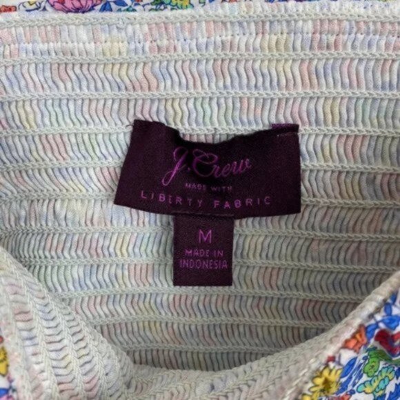 J.Crew x Liberty M Tank Top Favourite Flowers Print Floral Print Smocked - Picture 6 of 10